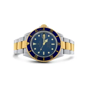 Rolex Submariner Two Tone Yellow Gold, Blue Dial 40mm Ref. 16613