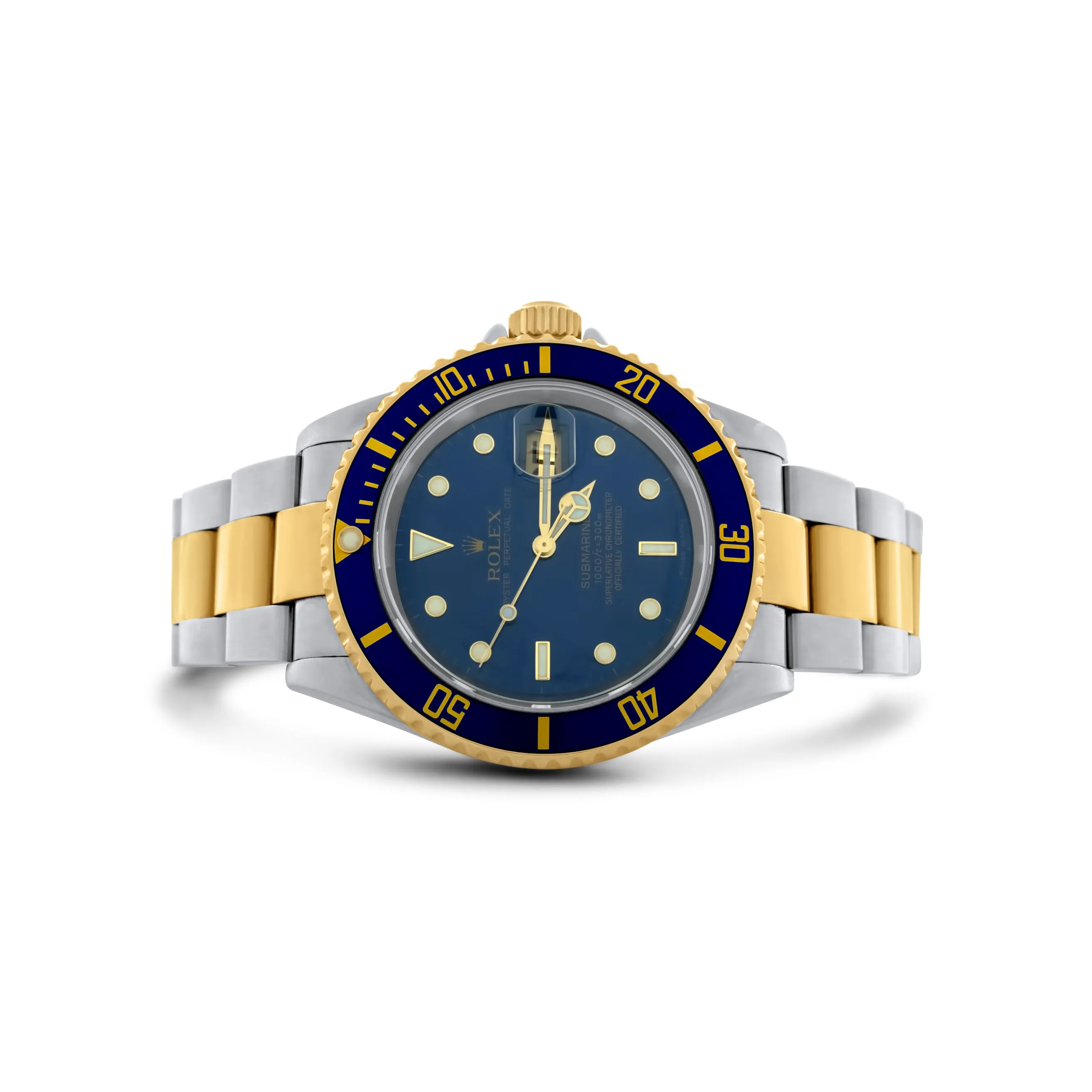 Rolex Submariner Two Tone Yellow Gold, Blue Dial 40mm Ref. 16613