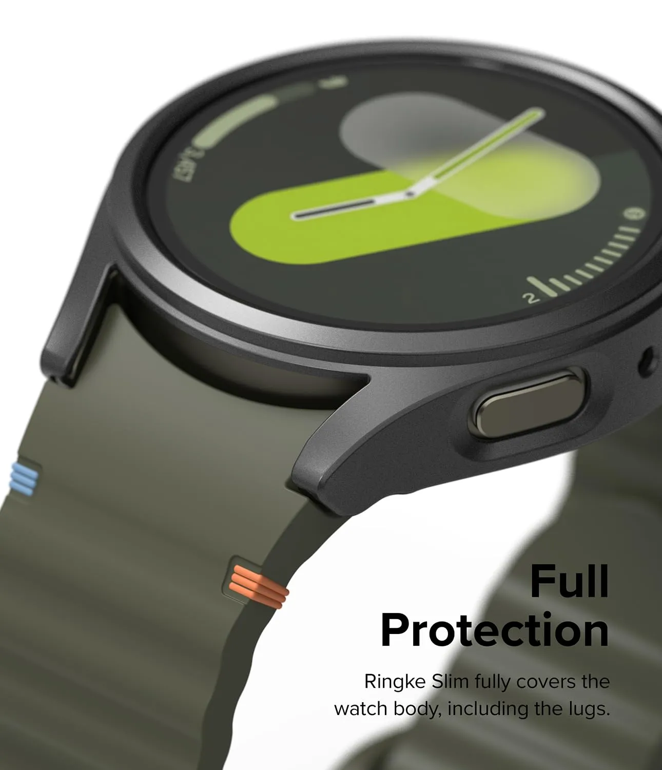 Samsung Galaxy Watch 7 44mm Case   Tempared Glass Sceen Protector [Combo] - Titanium Black