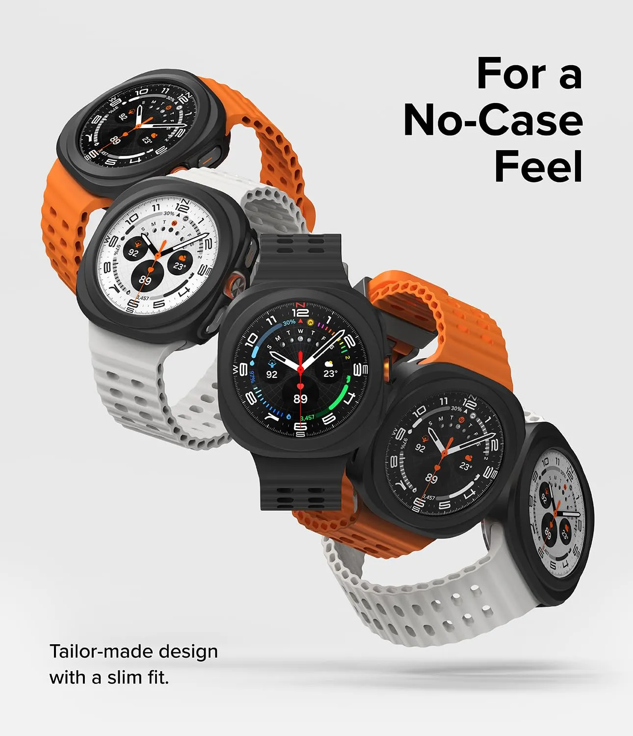Samsung Galaxy Watch Ultra 47mm Case   Tempared Glass Sceen Protector [Combo] - Matte Black