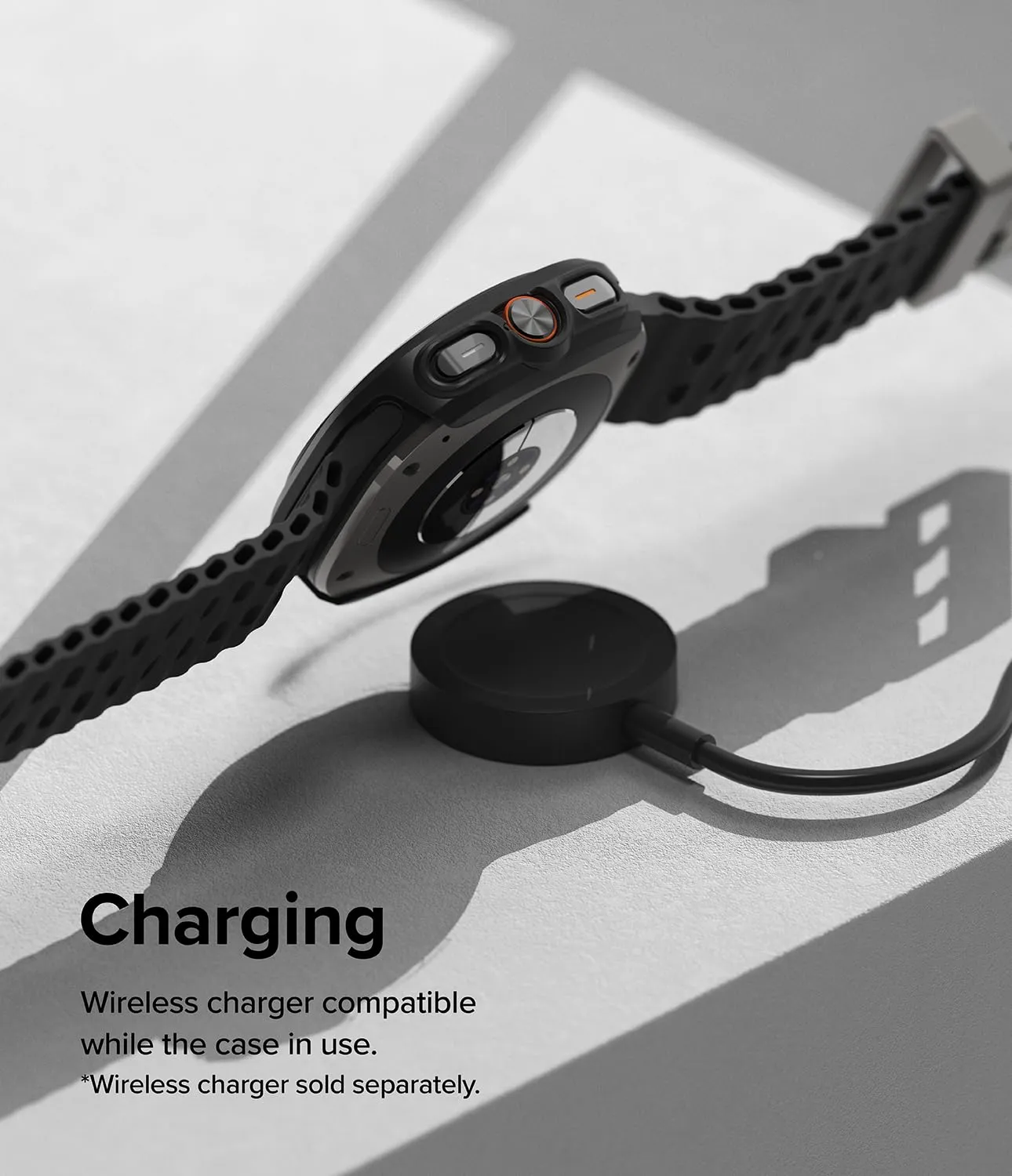 Samsung Galaxy Watch Ultra 47mm Case   Tempared Glass Sceen Protector [Combo] - Matte Black