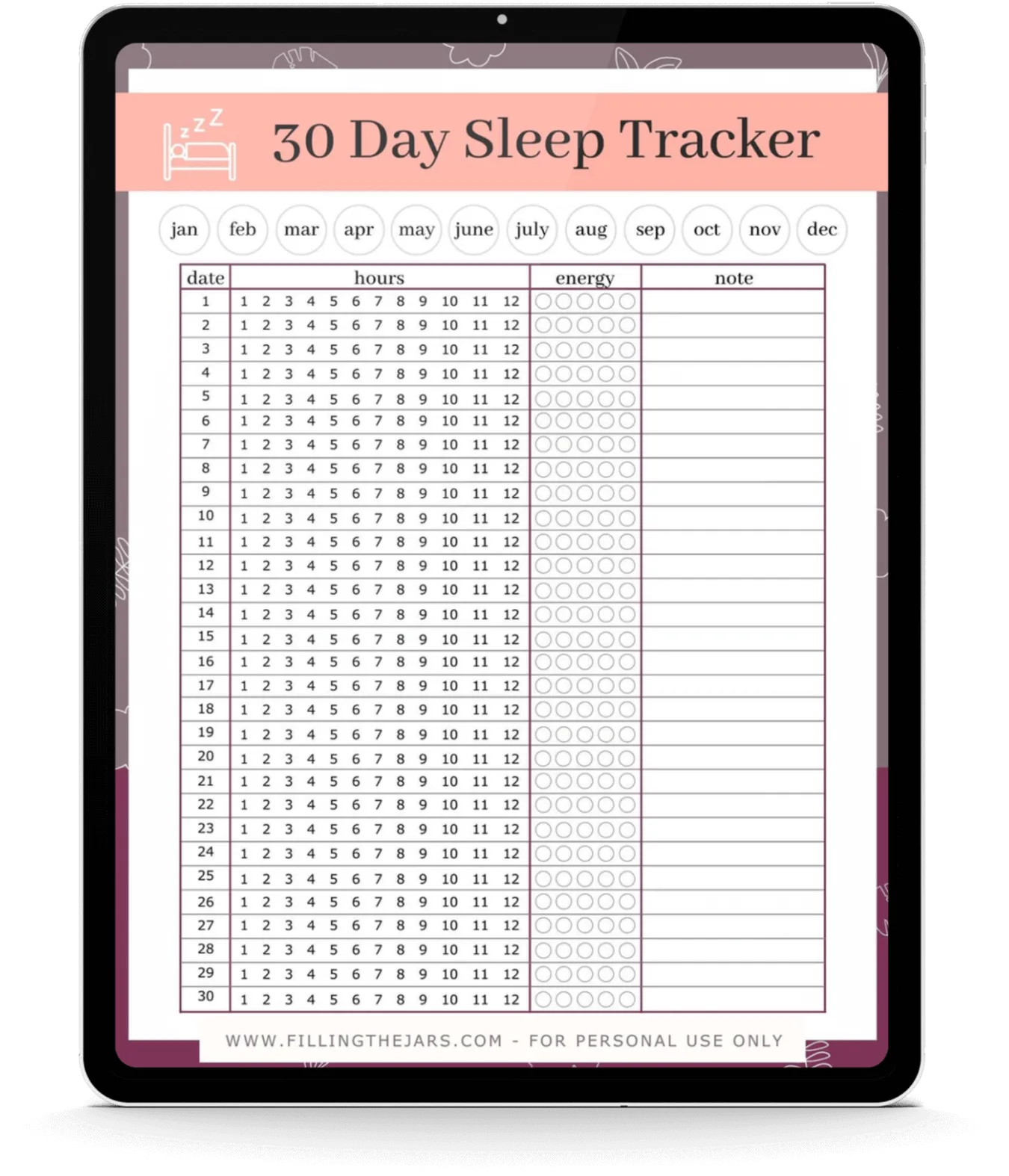 Self-Care Planner: printable *digital product*