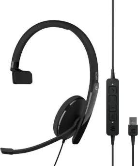Sennheiser Adapt 130 USB A Wired On-Ear Mono UC Headset - Black