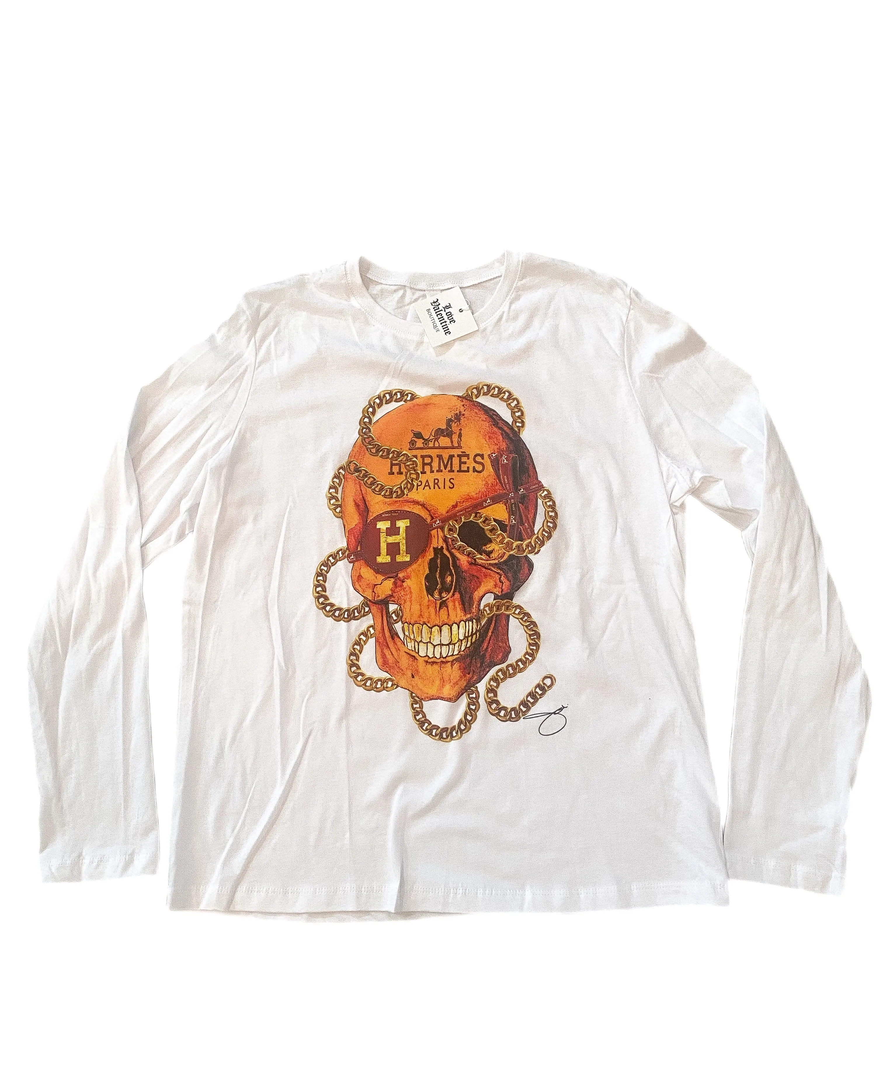 Skull in Chains Long Sleeve Tee