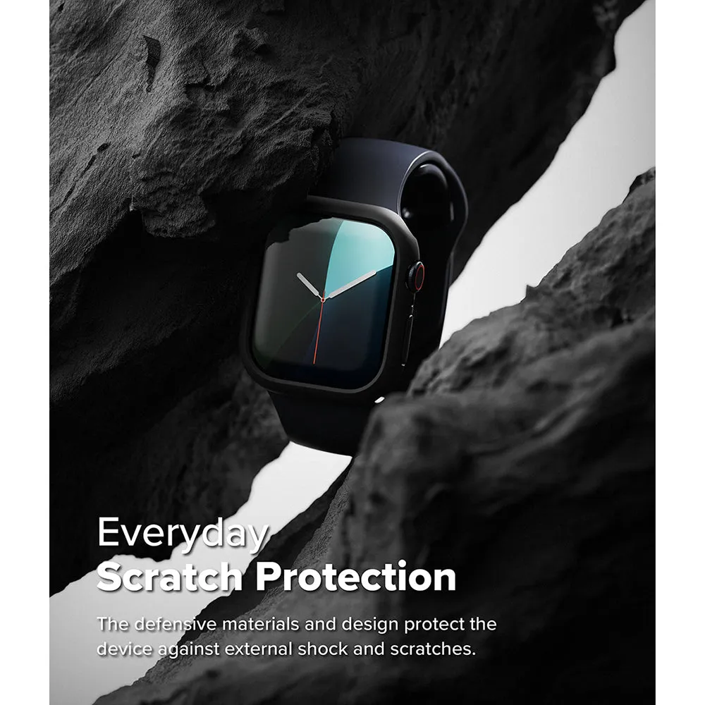 Slim Case For Apple Watch 10 42mm | Bezel [Frame Only] Hard Polycarbonate Thin Cover- Clear   Matte Black