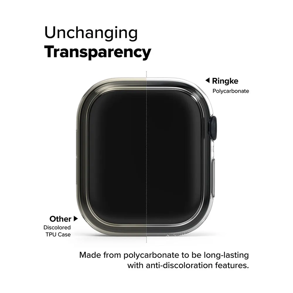 Slim Case For Apple Watch 10 42mm | Bezel [Frame Only] Hard Polycarbonate Thin Cover- Clear   Matte Black