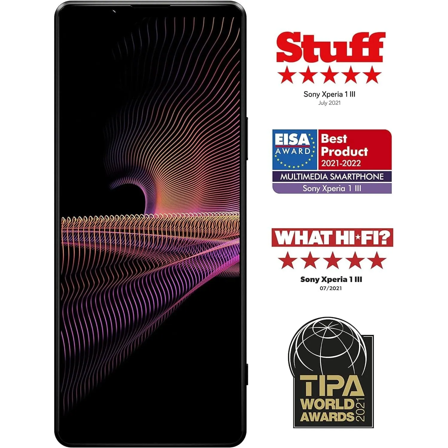 Sony Xperia 1 III - 6.5" 4K HDR OLED Display - 120Hz Refresh Rate - 12GB RAM - 256GB Storage - Black