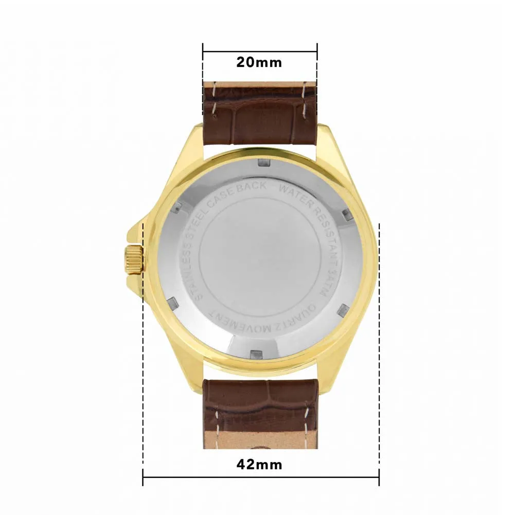 SSAFA, the Armed Forces charity - Brown Leather Strap 42mm Bezel Watch