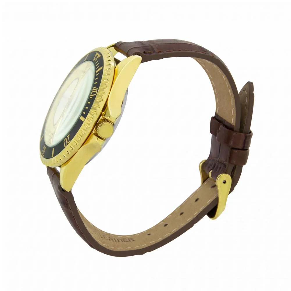 SSAFA, the Armed Forces charity - Brown Leather Strap 42mm Bezel Watch