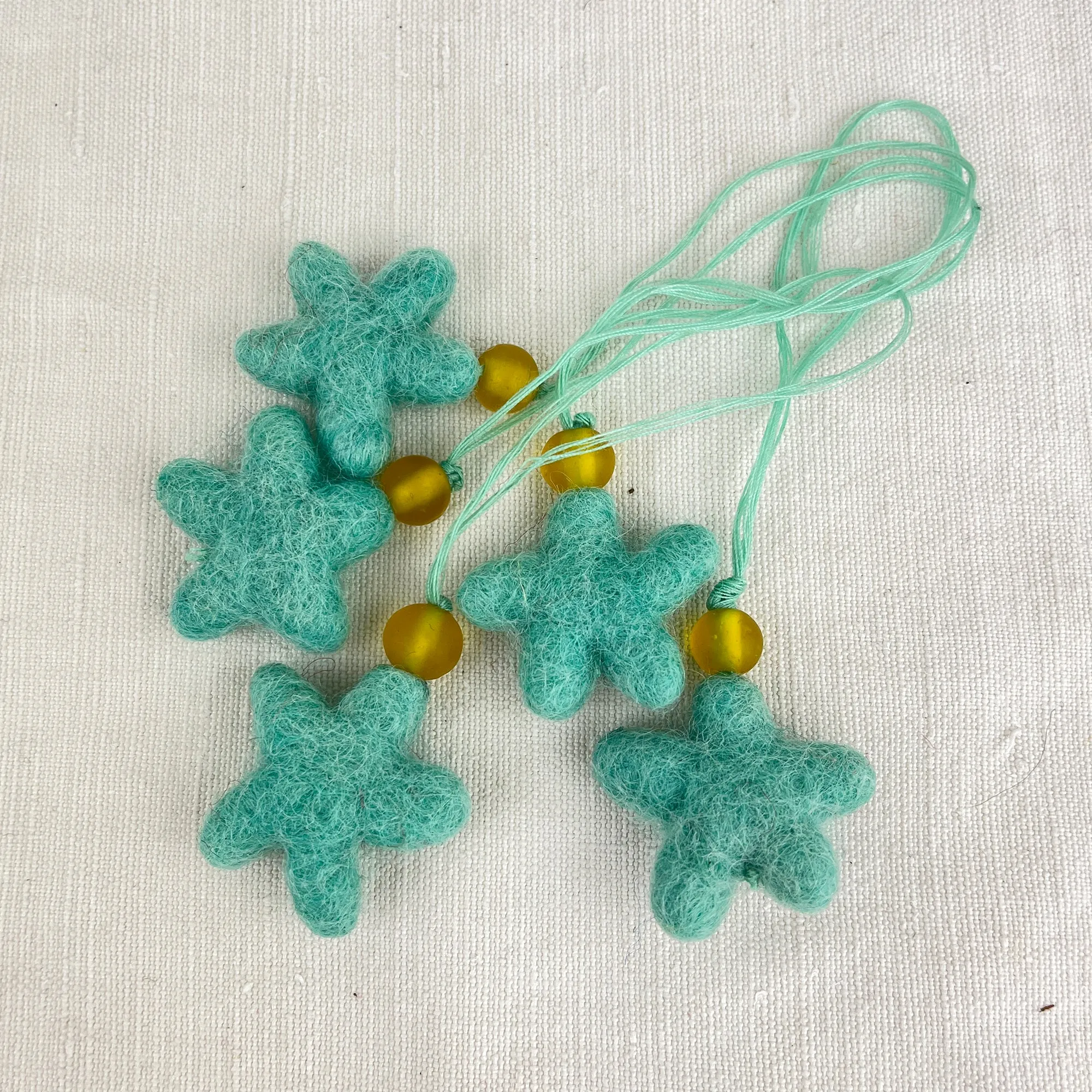 SUDARI Mini Felt Star Hanging Decoration Pack 5 (WS)
