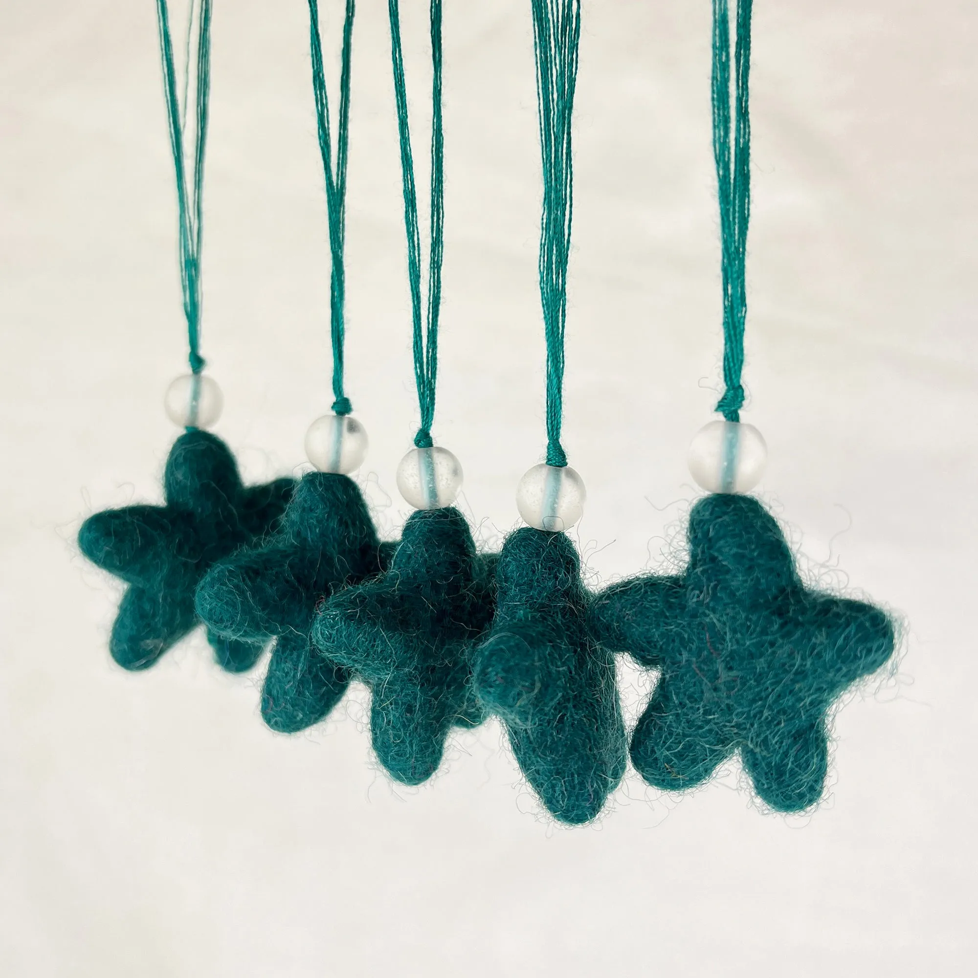 SUDARI Mini Felt Star Hanging Decoration Pack 5 (WS)
