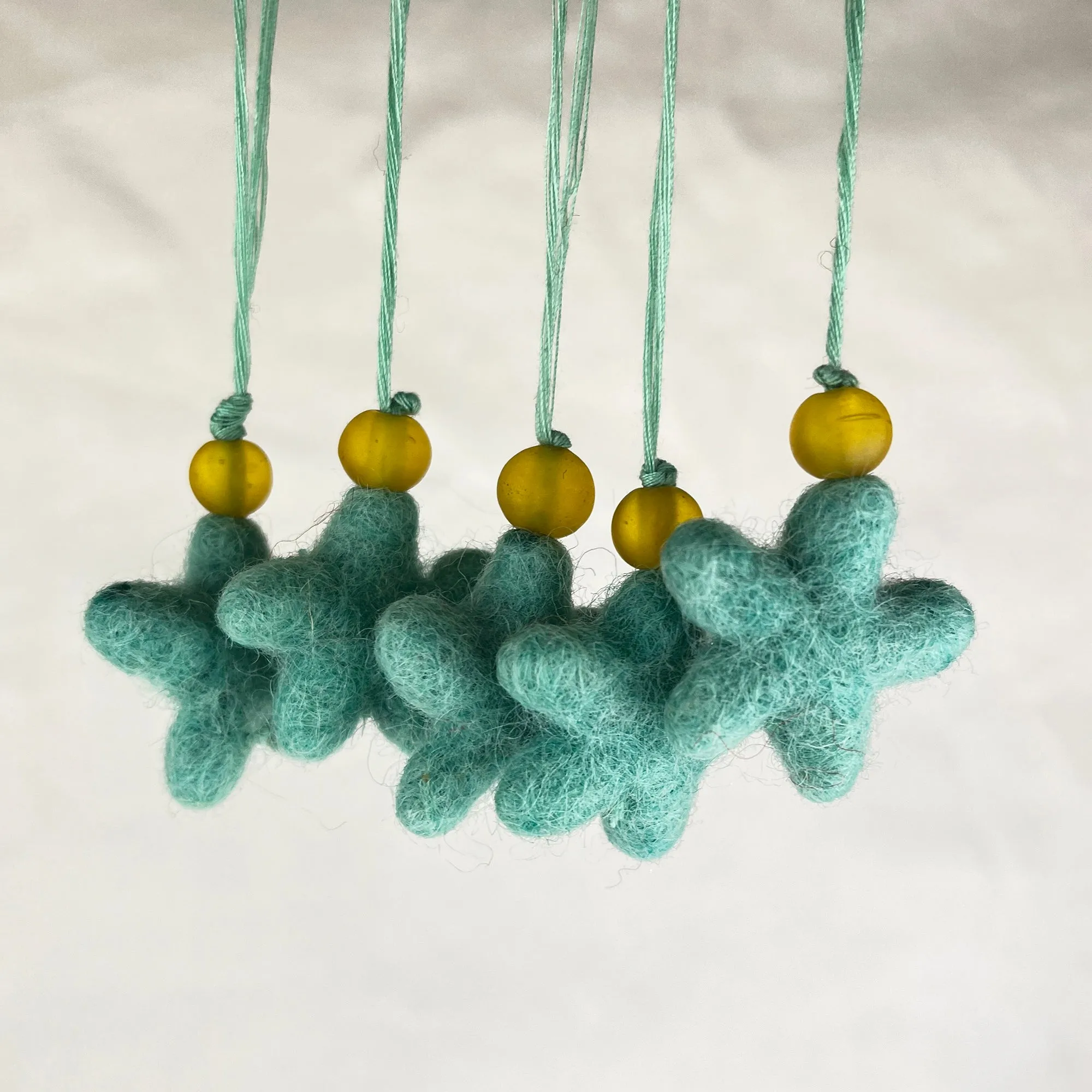 SUDARI Mini Felt Star Hanging Decoration Pack 5 (WS)