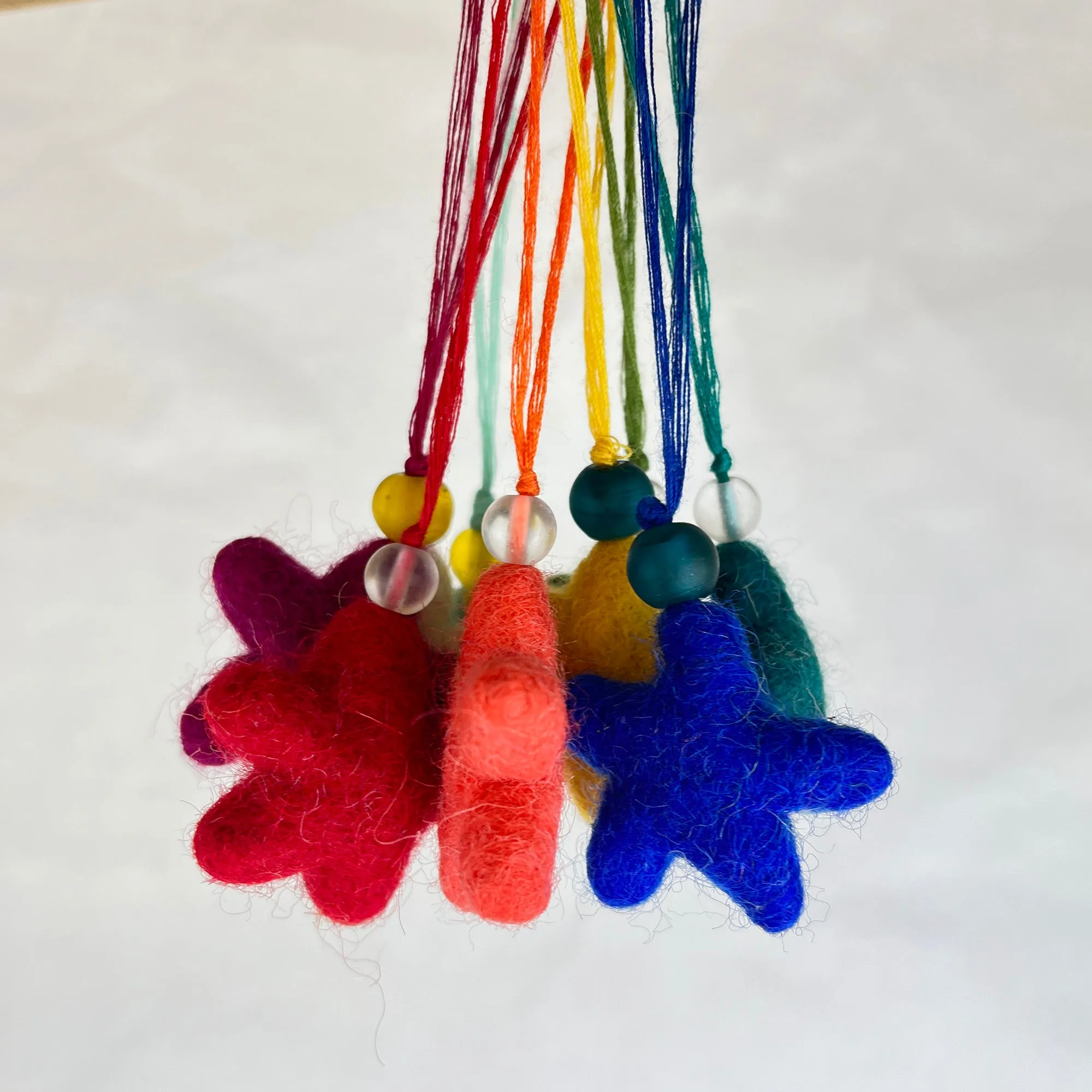 SUDARI Mini Felt Star Hanging Decoration Pack 5 (WS)