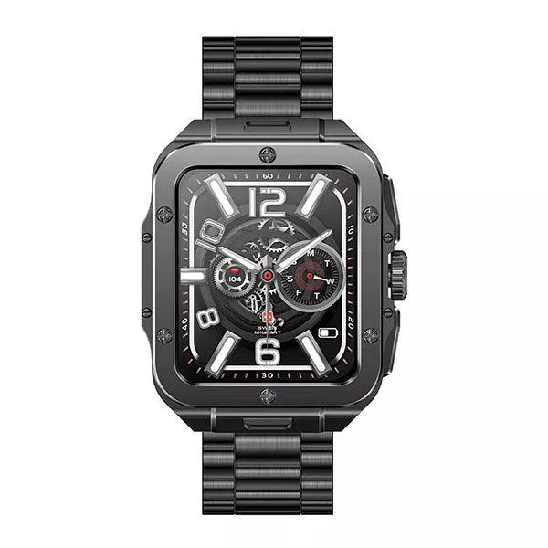 Swiss Military ALPS 2 Black Gun Metal Frame Gun Metal Strap-DKQ6