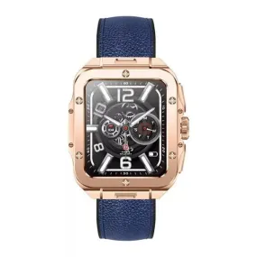 Swiss Military ALPS 2 Rose Gold Frame Blue leather Strap-RJYJ