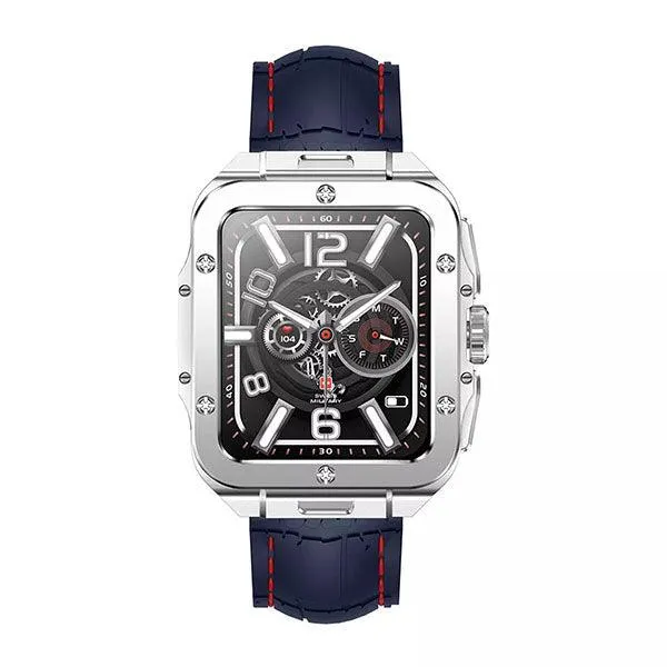 Swiss Military ALPS 2 Silver Frame Blue Silicon Strap-LCXW