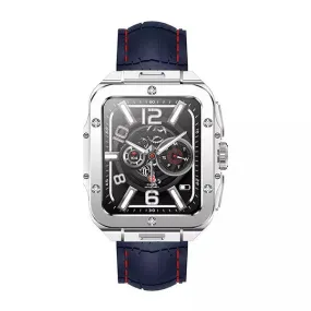 Swiss Military ALPS 2 Silver Frame Blue Silicon Strap-LCXW