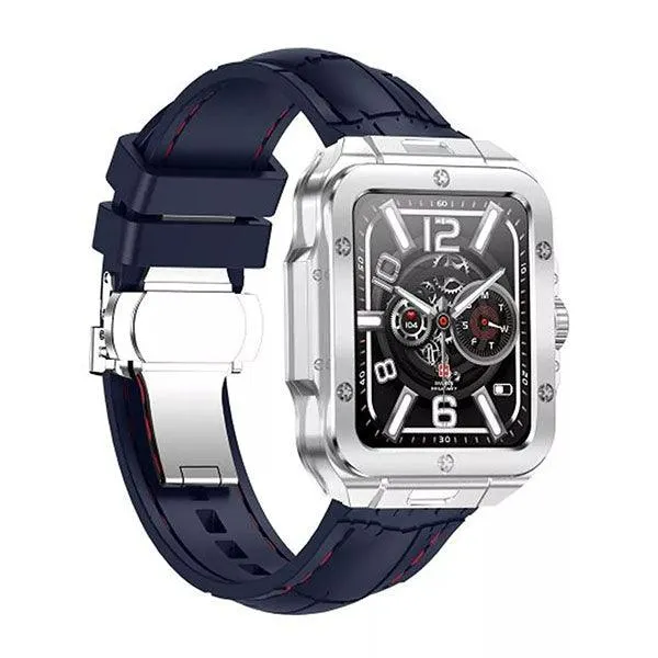 Swiss Military ALPS 2 Silver Frame Blue Silicon Strap-LCXW