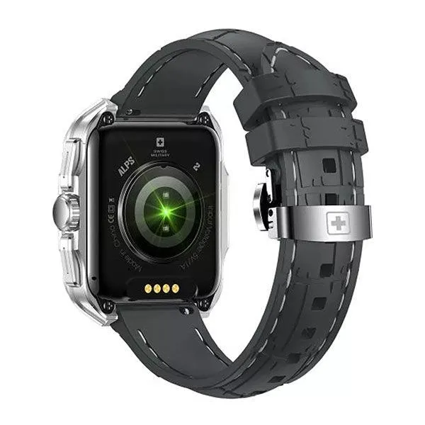 Swiss Military ALPS 2 Silver Frame Grey Silicon Strap-5SVC