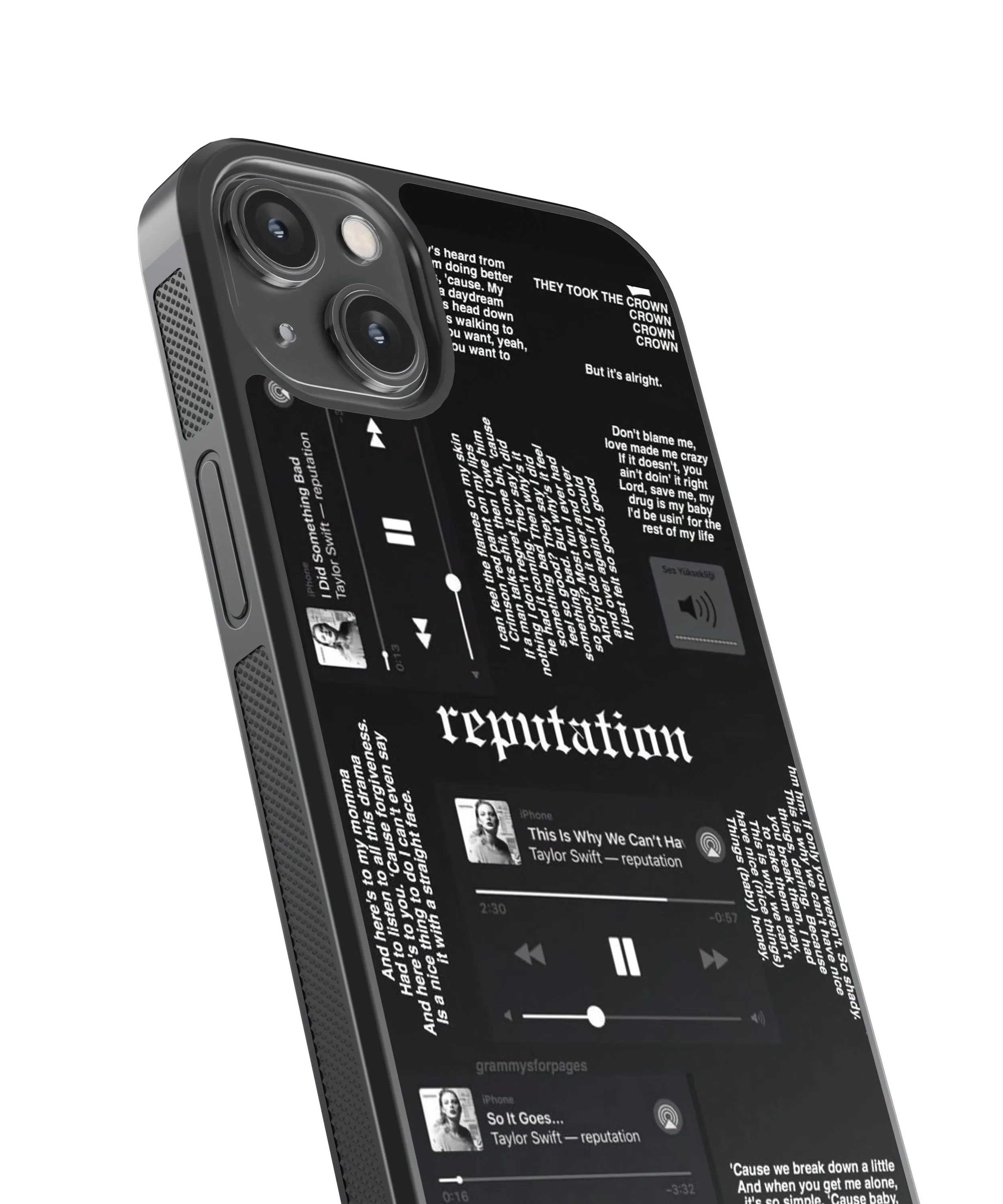 Taylor Swift Reputation Spotify Glass Phone Case Cover