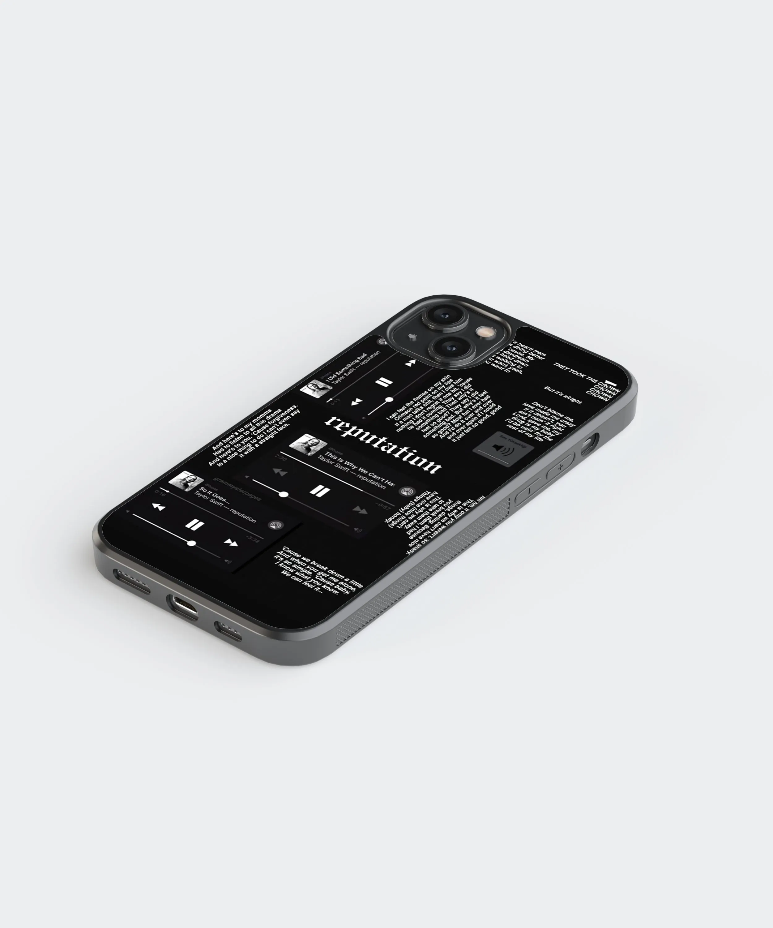 Taylor Swift Reputation Spotify Glass Phone Case Cover