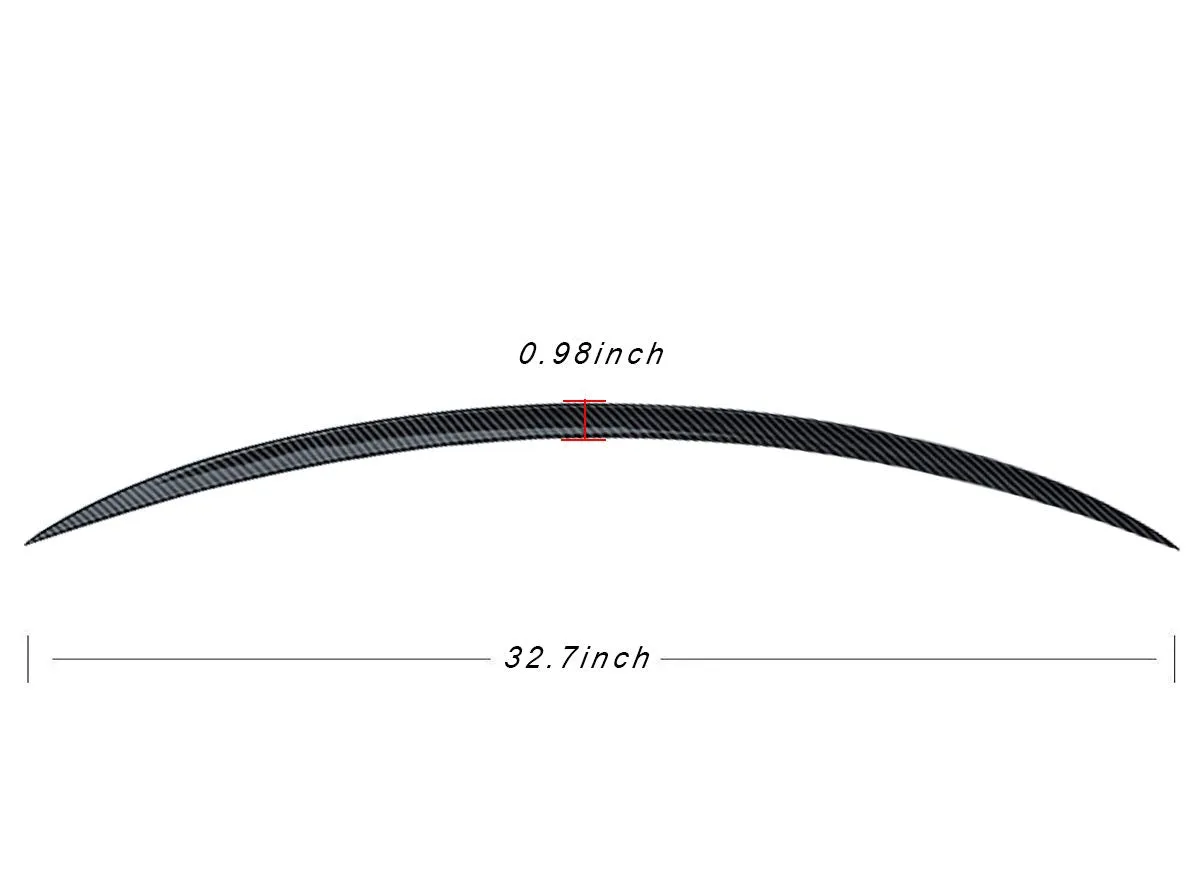Tesla Model Rear Window Wing Lip Carbon Fiber Spoiler