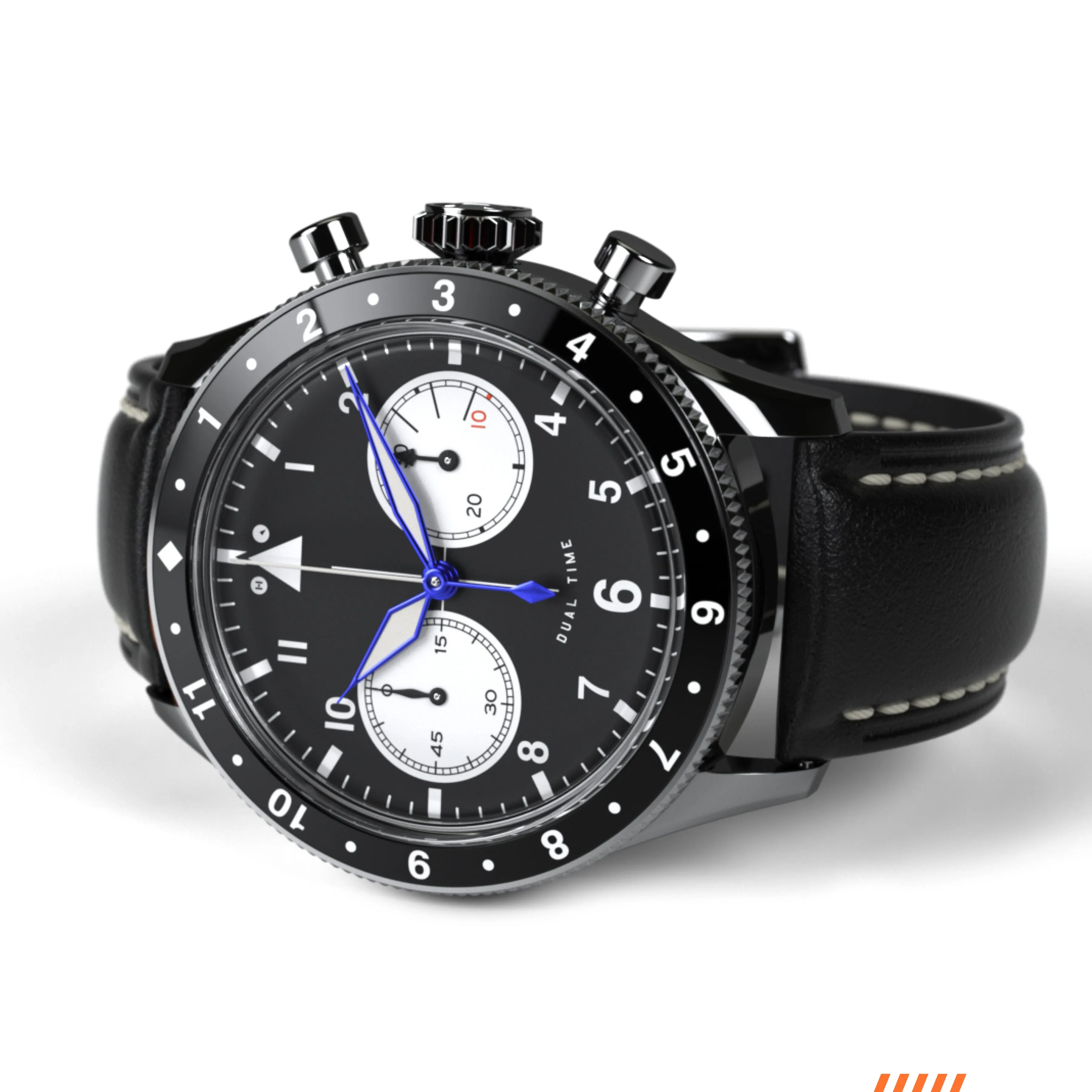 The Hawkeye Chronograph / Long Island Watch Special Collaboration (Black Dial)