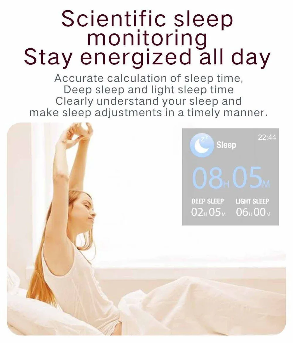 Touchscreen Smart Wristband Heart Rate Blood Pressure Pedometer Waterproof Fitness Tracker For Android iPhone