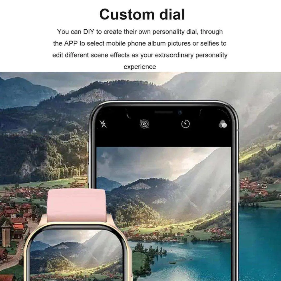 TUTT H6 AMOLED 2.04” Screen Classic Smart Watch | NFC | GPS Exercise SpO2 Stress & Sleep Monitoring | Calorie & Activity Tracker IP67 Men Women Smartwatch Two Straps