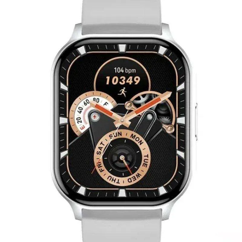 TUTT H6 AMOLED 2.04” Screen Classic Smart Watch | NFC | GPS Exercise SpO2 Stress & Sleep Monitoring | Calorie & Activity Tracker IP67 Men Women Smartwatch Two Straps