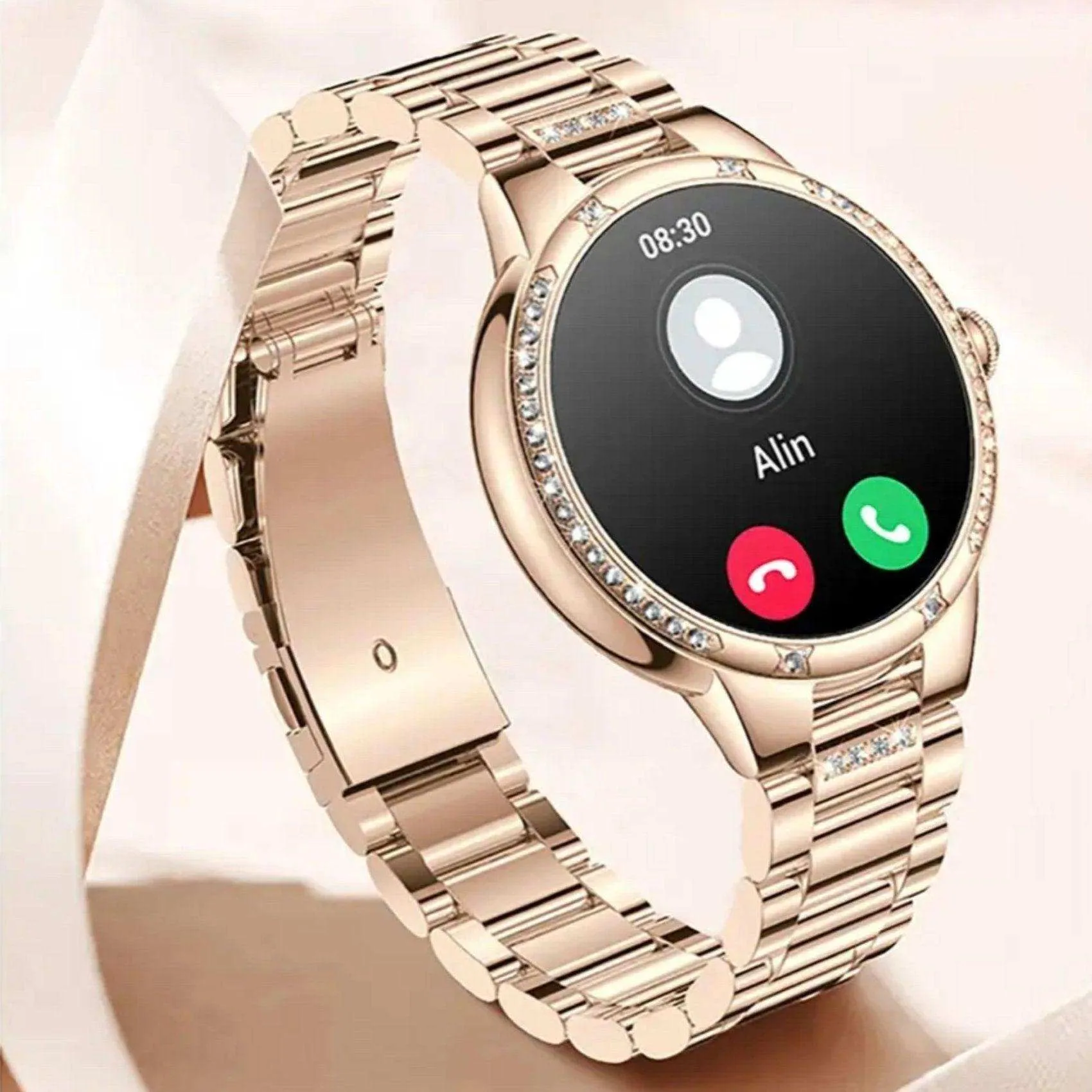 TUTT L6 Classic Ladies AMOLED Screen Women Health Smart Watch Pedometer BT Calling Voice Assistant Smartwatch