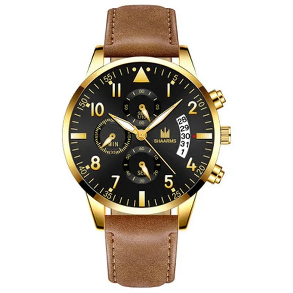 W152 Brown Band Gold Rexler Collection Quartz Watch