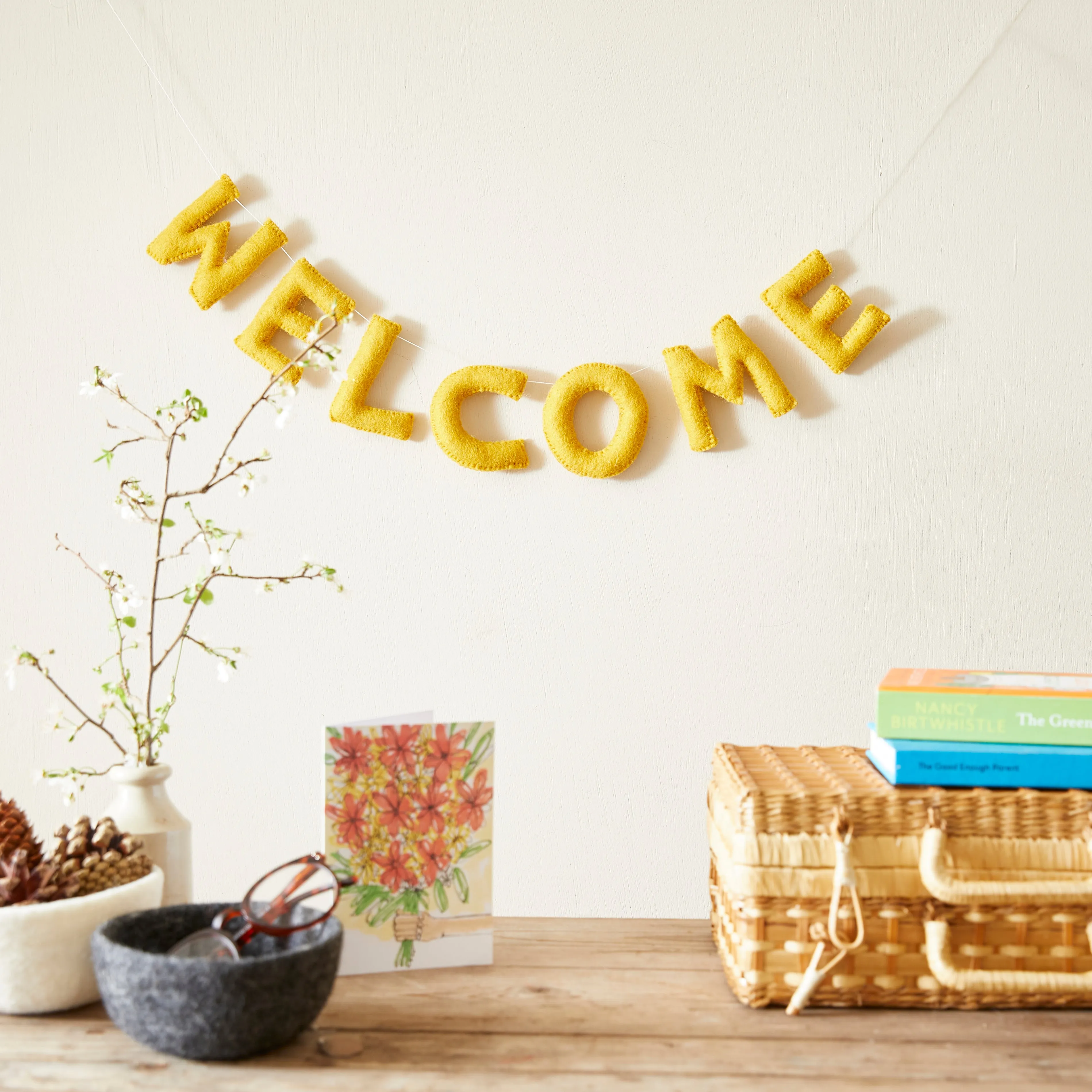 WELCOME Letter Garland Felt Welcome 95cm (WS)