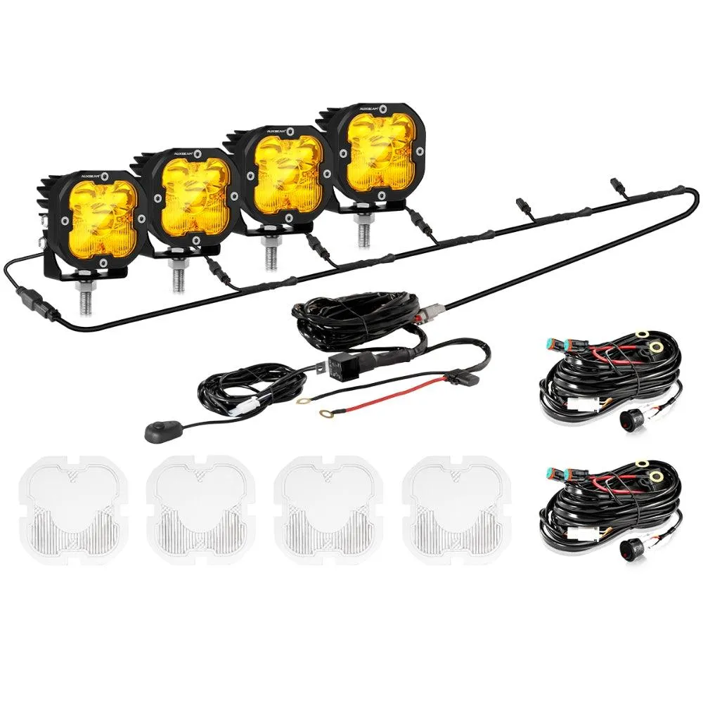 XP-ULTRA Series 3 Inch 80W Combo Beam LED Pods Amber&White Offroad Lights