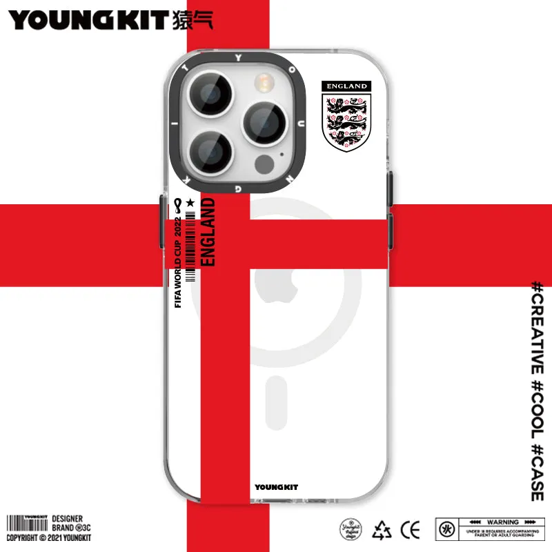 YOUNGKIT World Cup MagSafe Slim Thin Matte Anti-Scratch Back Shockproof Cover Case
