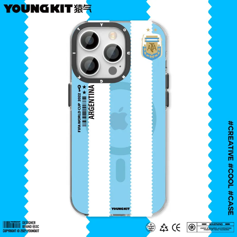 YOUNGKIT World Cup MagSafe Slim Thin Matte Anti-Scratch Back Shockproof Cover Case