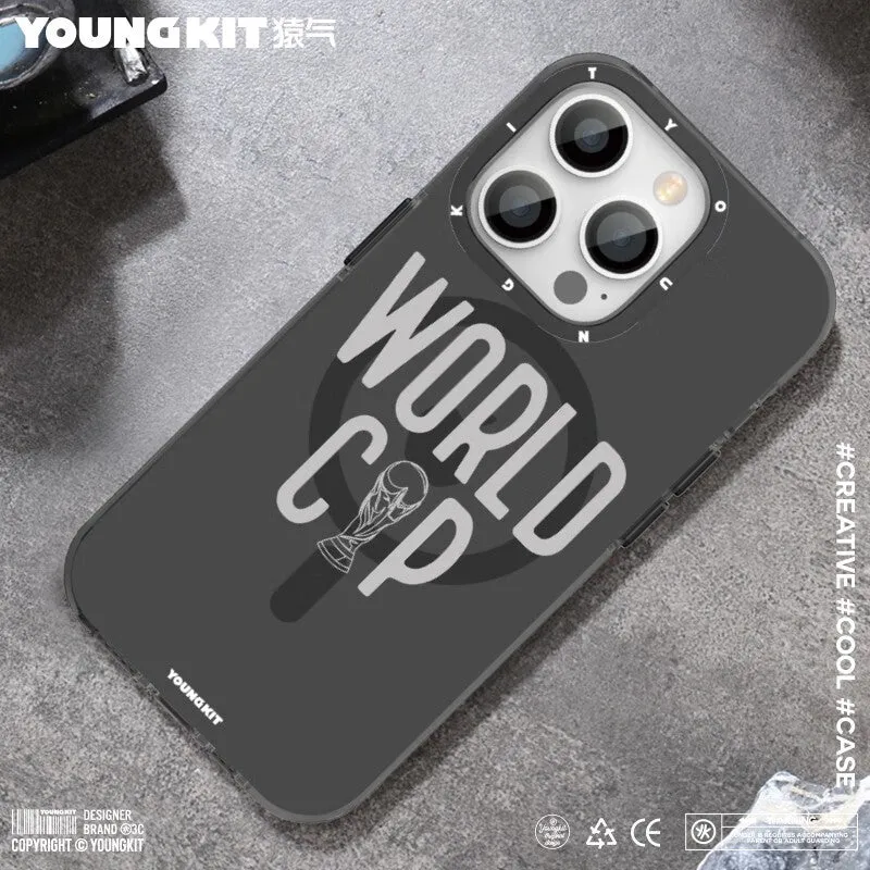 YOUNGKIT World Cup MagSafe Slim Thin Matte Anti-Scratch Back Shockproof Cover Case