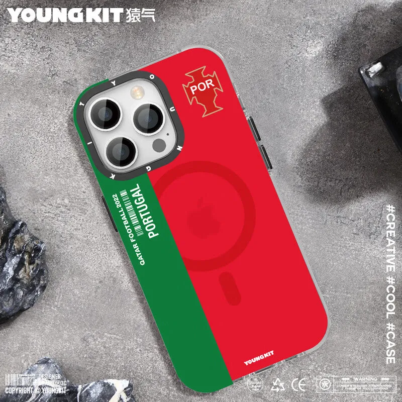 YOUNGKIT World Cup MagSafe Slim Thin Matte Anti-Scratch Back Shockproof Cover Case