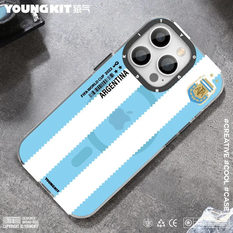 YOUNGKIT World Cup MagSafe Slim Thin Matte Anti-Scratch Back Shockproof Cover Case