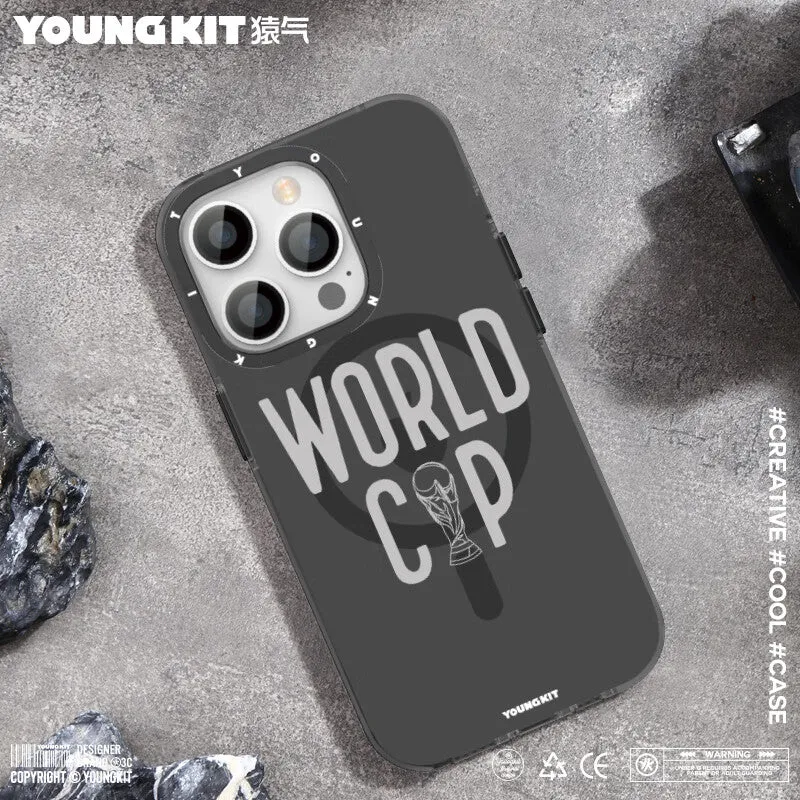 YOUNGKIT World Cup MagSafe Slim Thin Matte Anti-Scratch Back Shockproof Cover Case