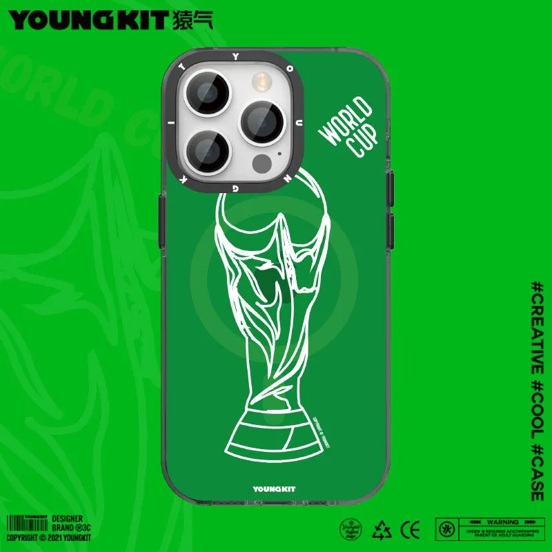 YOUNGKIT World Cup MagSafe Slim Thin Matte Anti-Scratch Back Shockproof Cover Case