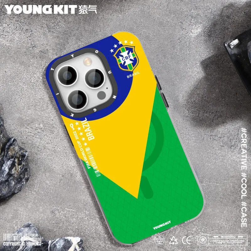 YOUNGKIT World Cup MagSafe Slim Thin Matte Anti-Scratch Back Shockproof Cover Case