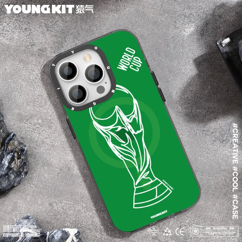 YOUNGKIT World Cup MagSafe Slim Thin Matte Anti-Scratch Back Shockproof Cover Case