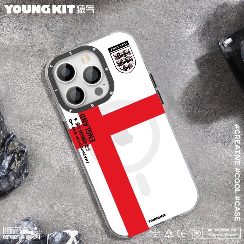 YOUNGKIT World Cup MagSafe Slim Thin Matte Anti-Scratch Back Shockproof Cover Case
