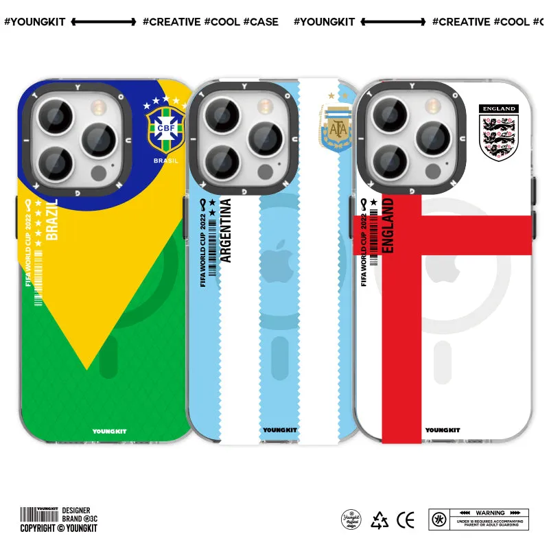 YOUNGKIT World Cup MagSafe Slim Thin Matte Anti-Scratch Back Shockproof Cover Case